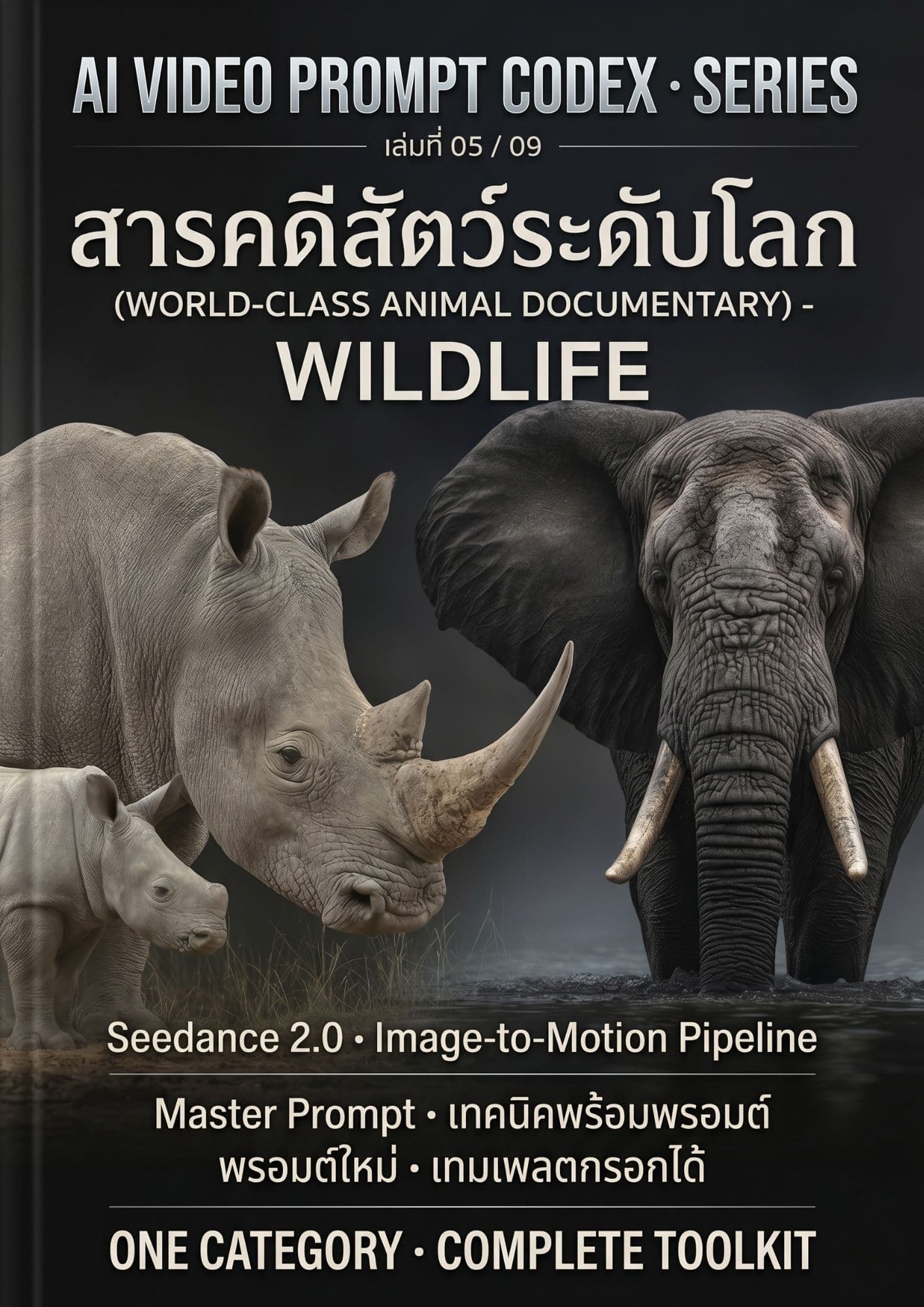 คลัง AI VIDEO PROMPT สารคดีสัตว์ระดับโลก WILDLIFE