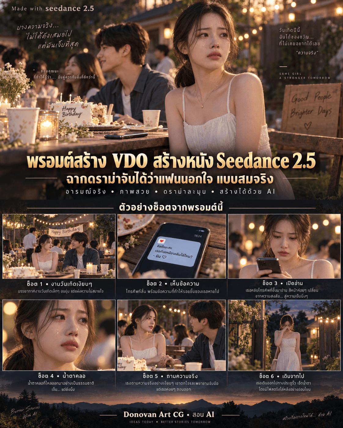 พรอมต์สร้าง VDO สร้างหนัง Seedance 2.5